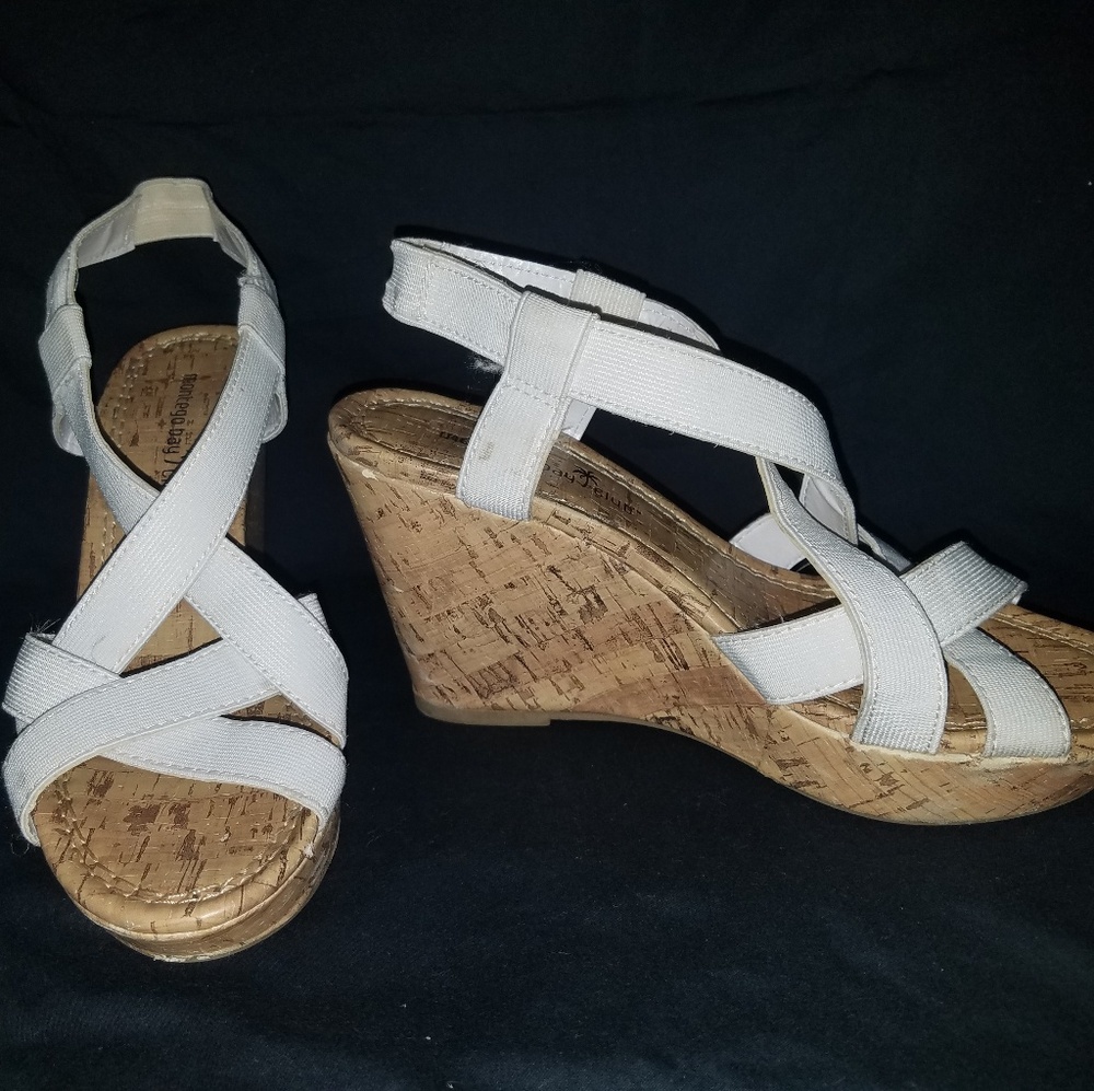 Montego Bay White Sandal Wedges